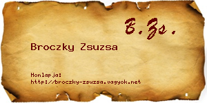 Broczky Zsuzsa névjegykártya